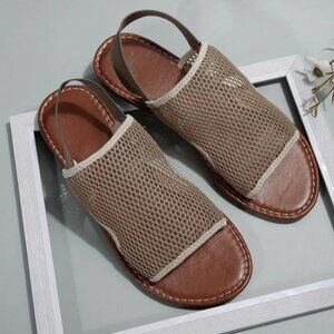 Women Mesh Open Toe Breathable Flat Ankle Strap Sandals Women